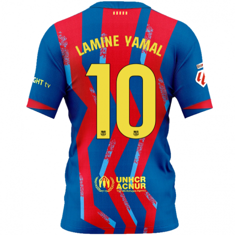 Четвертая игровая футболка Барселоны 2025-2026 LAMINE YAMAL