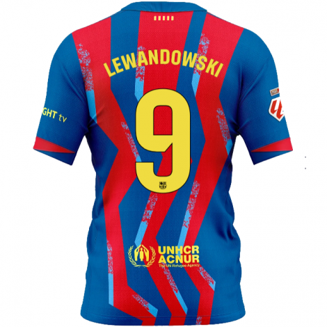 Четвертая игровая футболка Барселоны 2025-2026 LEWANDOWSKI