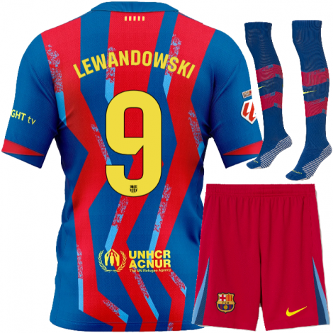 Детская четвертая форма Барселоны 2025-2026 LEWANDOWSKI