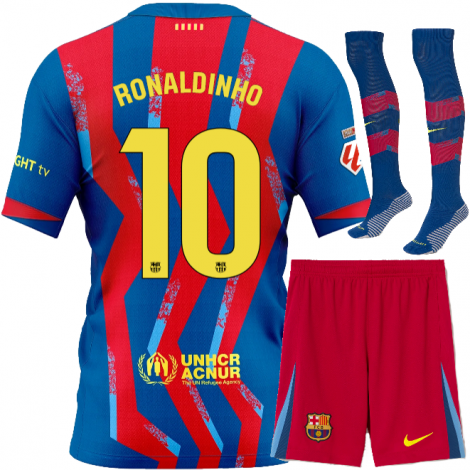 Детская четвертая форма Барселоны 2025-2026 RONALDINHO