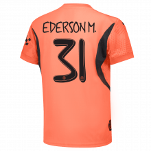 Вратарская оранжевая футболка Ма Сити 24-25 EDERSON ЛЧ