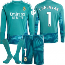 Вратарская зеленая форма Касильяс 26-27 длинные рукава