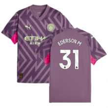 Фиолетовая вратарская футболка EDERSON Манчестер Сити 2023-2024
